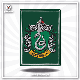 Placa de Metal Harry Potter: Slytherin