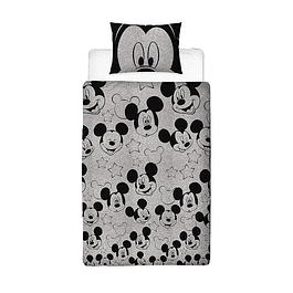 Conjunto Reversível Capa de Edredon e Fronha de Almofada Mickey Mouse