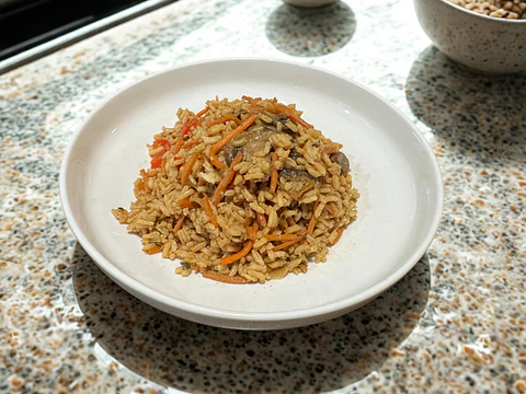 Arroz frito vegetariano