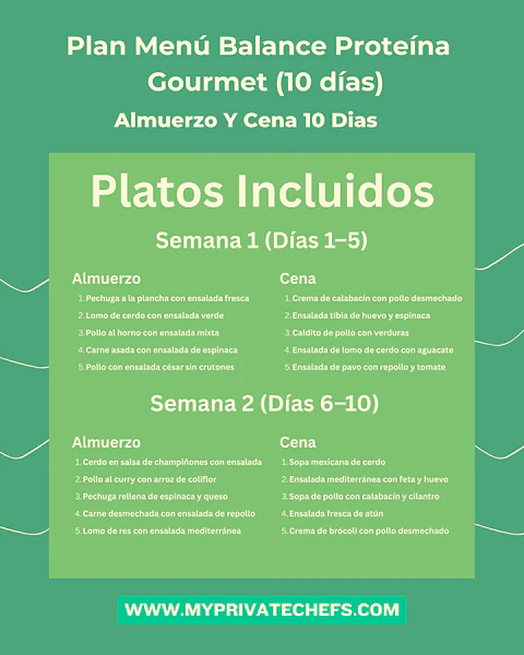 Chef Fit — Plan de Comidas Alta Proteína, Baja Caloría (10 días)