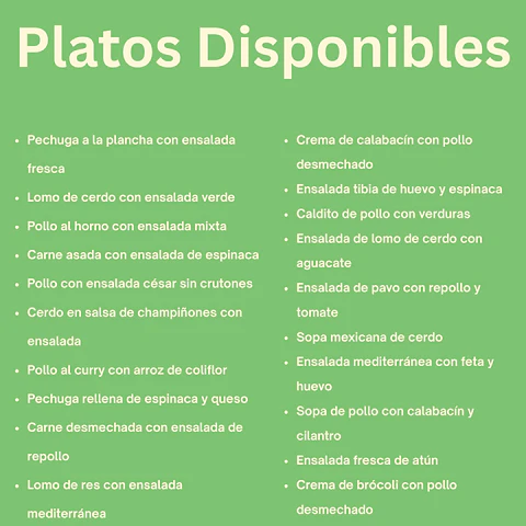 Chef Fit — Plan de 4 Platos