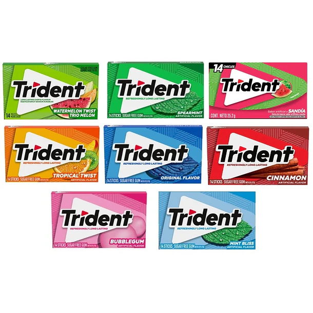 TRIDENT 14 STICKS (0% AZUCAR) 1