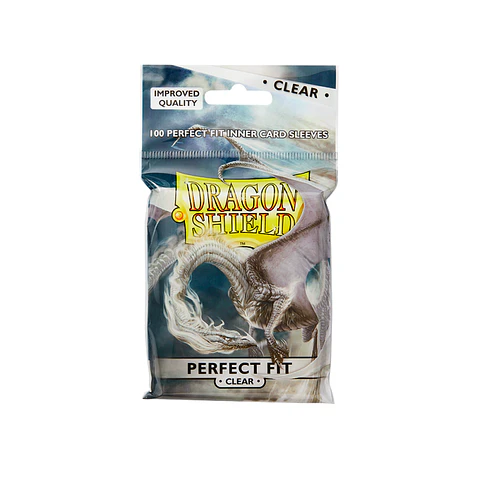 Dragon Shield - Standard Perfect Fit Toploading Sleeves - Clear/Clear (100 Sleeves)