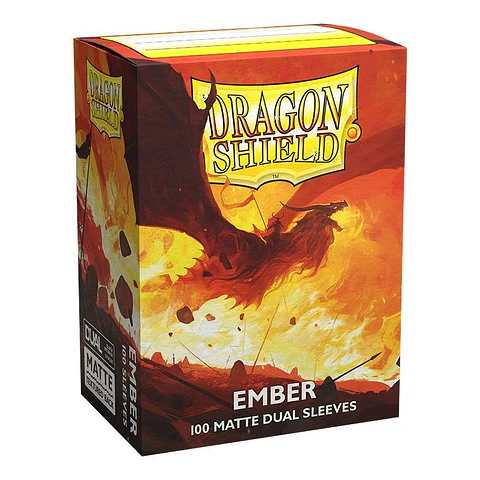 Dragon Shield - Standard Size Dual Matte Sleeves (100 Sleeves) - Ember