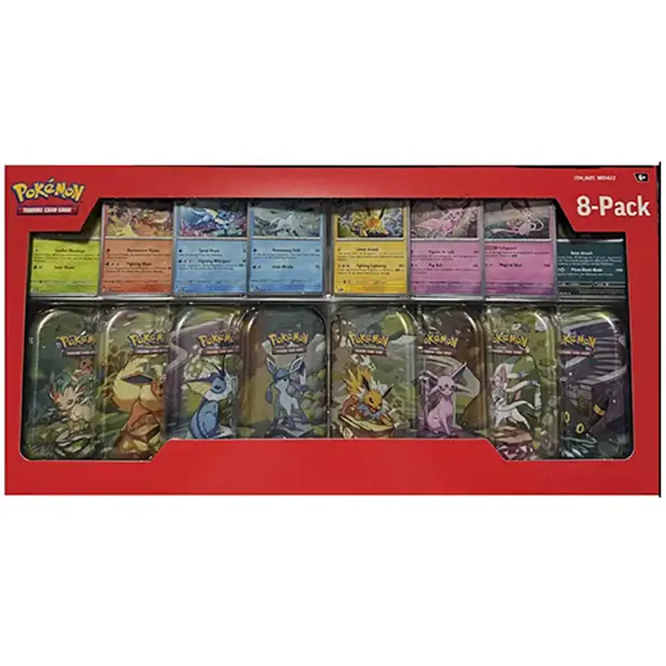 Pokémon Prismatic Evolutions: Costco 8-Pack Mini Tins Bundle 1