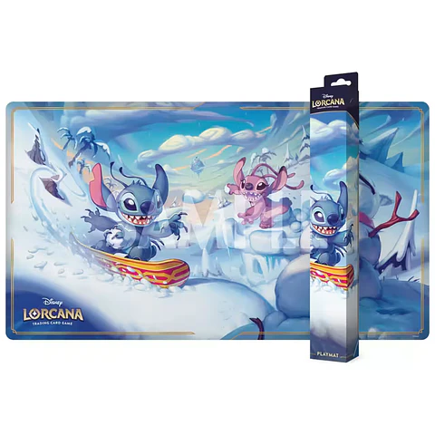 Disney Lorcana Stitch and Angel in Winterspel Playmat S14