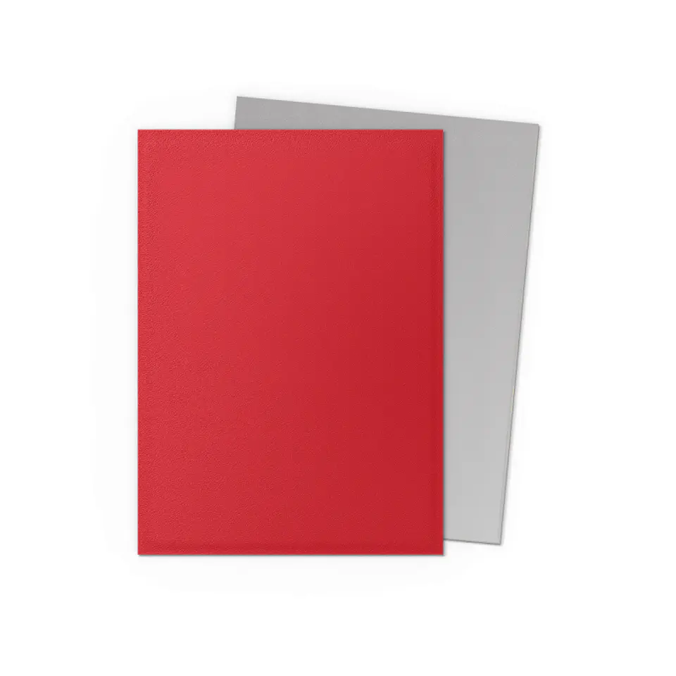 Dragon Shield - Standard Size Dual Matte Sleeves (100 Sleeves) - Crimson & Silver 2