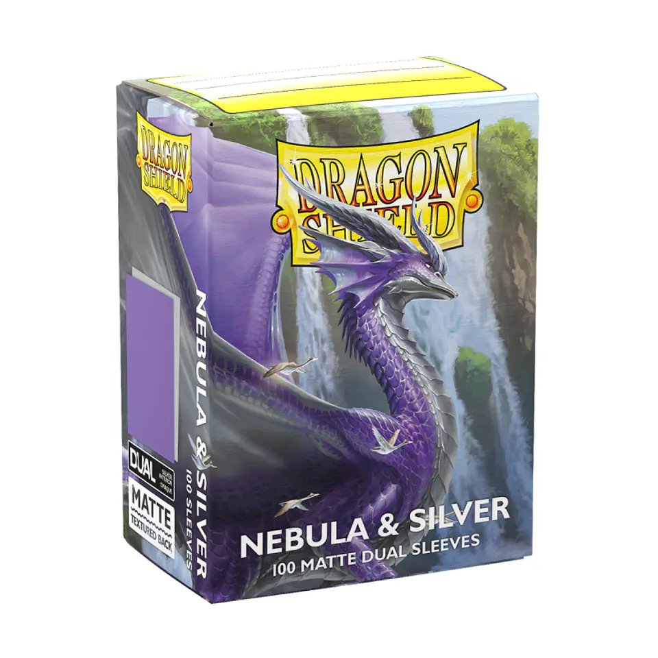Dragon Shield - Standard Size Dual Matte Sleeves (100 Sleeves) - Nebula & Silver 1