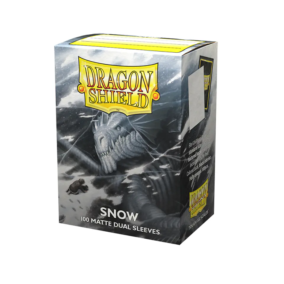 Dragon Shield - Standard Size Dual Matte Sleeves (100 Sleeves) - Snow 1