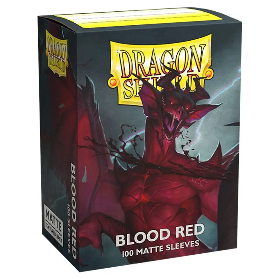 Dragon Shield - Standard Sleeves Matte (100 Sleeves) Blood Red 1