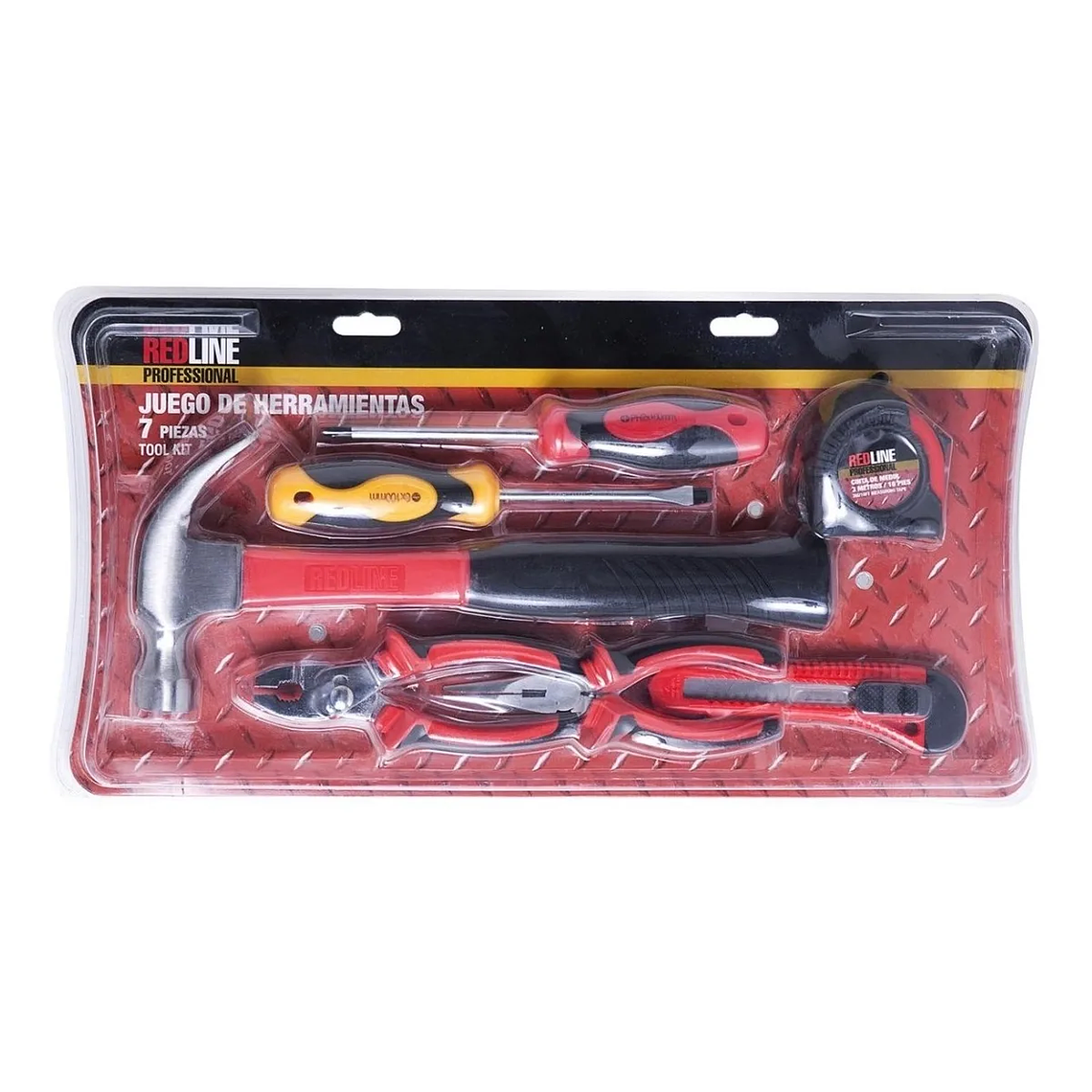 Kit De Herramientas Manuales Acero 7 Piezas Redline 7