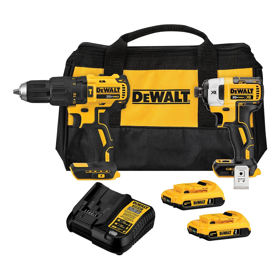 Taladro Percutor + Atornillador 20v + 2 Bat Dewalt Dck223... 1