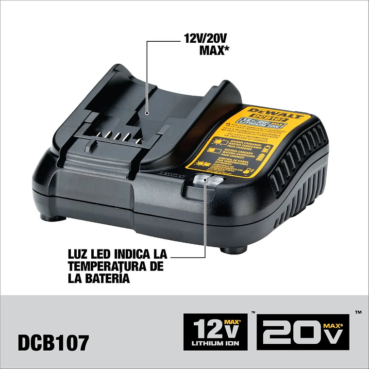 Taladro Percutor + Atornillador 20v + 2 Bat Dewalt Dck223... 6