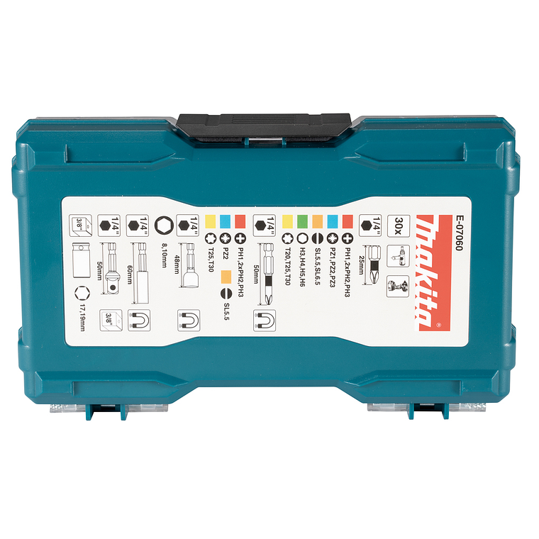 Set de puntas y vasos 30 pc E-07060 Makita 6