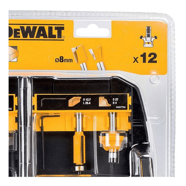 Set 12 Frese Per Legno DEWALT DT90016-QZ - Professionale Per Falegnameria E Fai Da Te