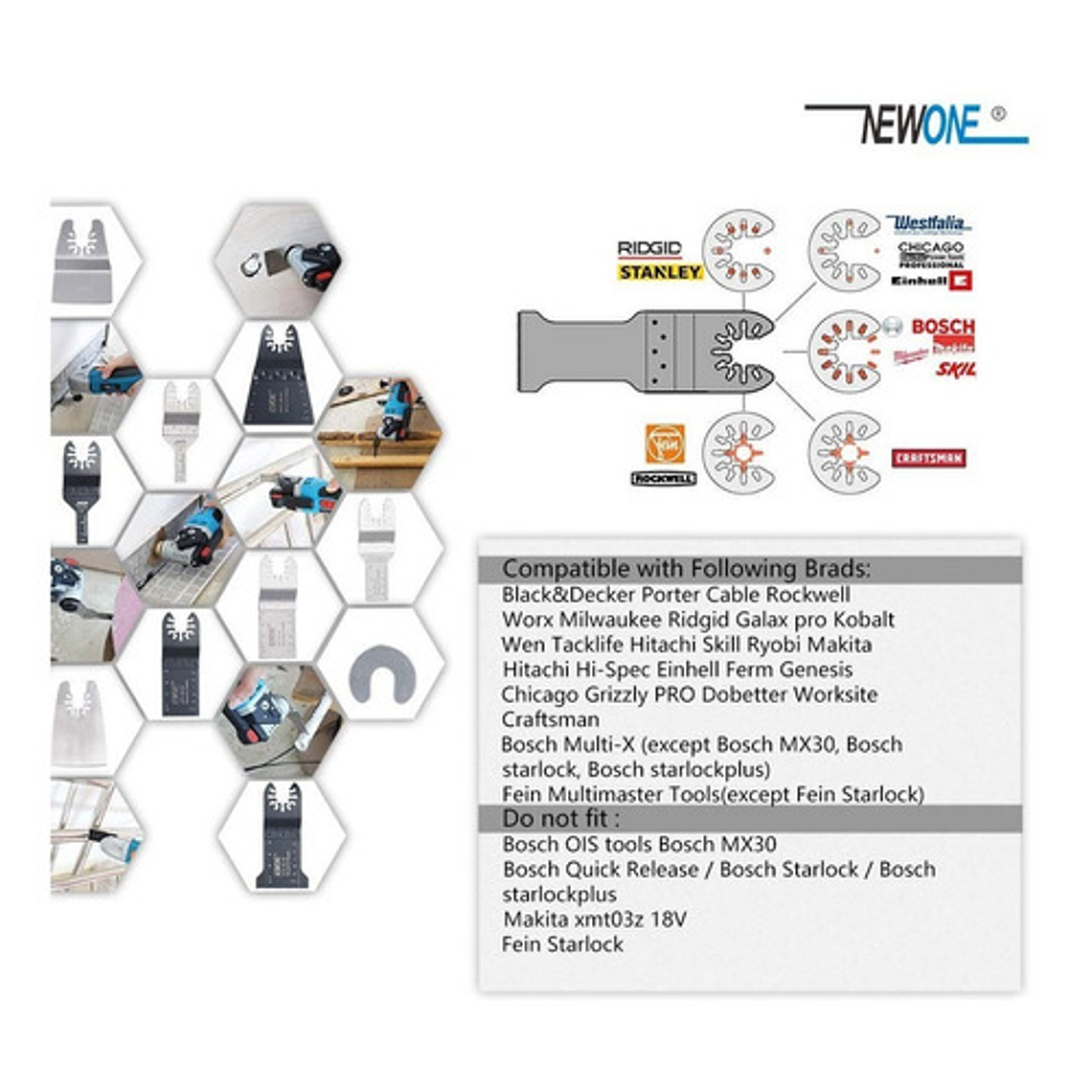 Kit 66 Piezas Para Multiherramienta Oscilante 5