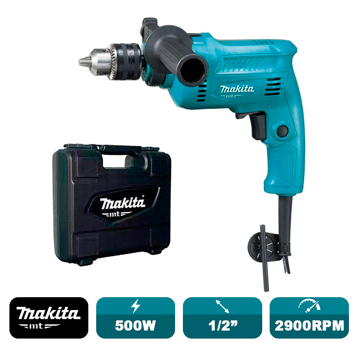 Taladro Percutor 500w Makita Mt M0801kb 3