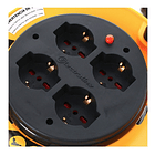 Alargador Carrete Eléctrico 4 Tomas 25m Schuko Electaline 3