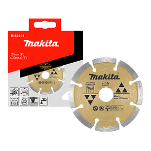 Disco Diamantado Segmentado 105x20mm + Anillo Makita D-42531