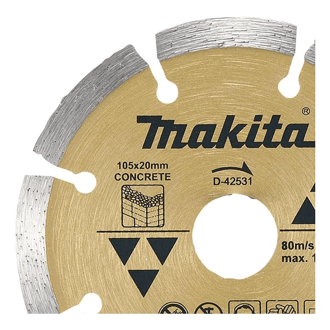Disco Diamantado Segmentado 105x20mm + Anillo Makita D-42531 3