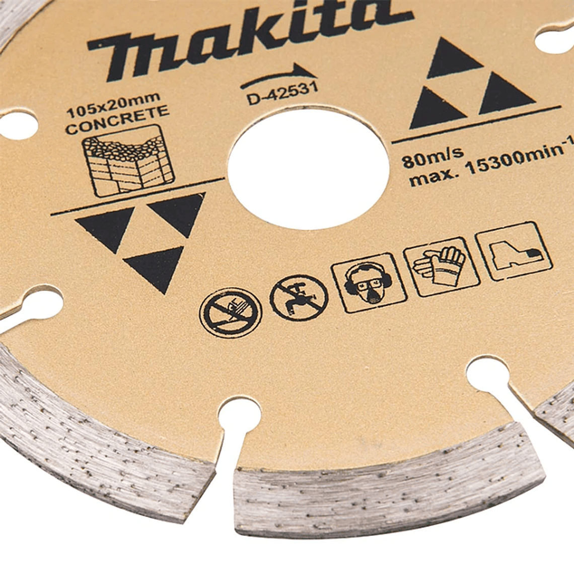 Disco Diamantado Segmentado 105x20mm + Anillo Makita D-42531 4