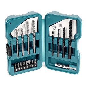 Set Puntas Brocas Madera Metal Concreto 17pcs Makita D-40216