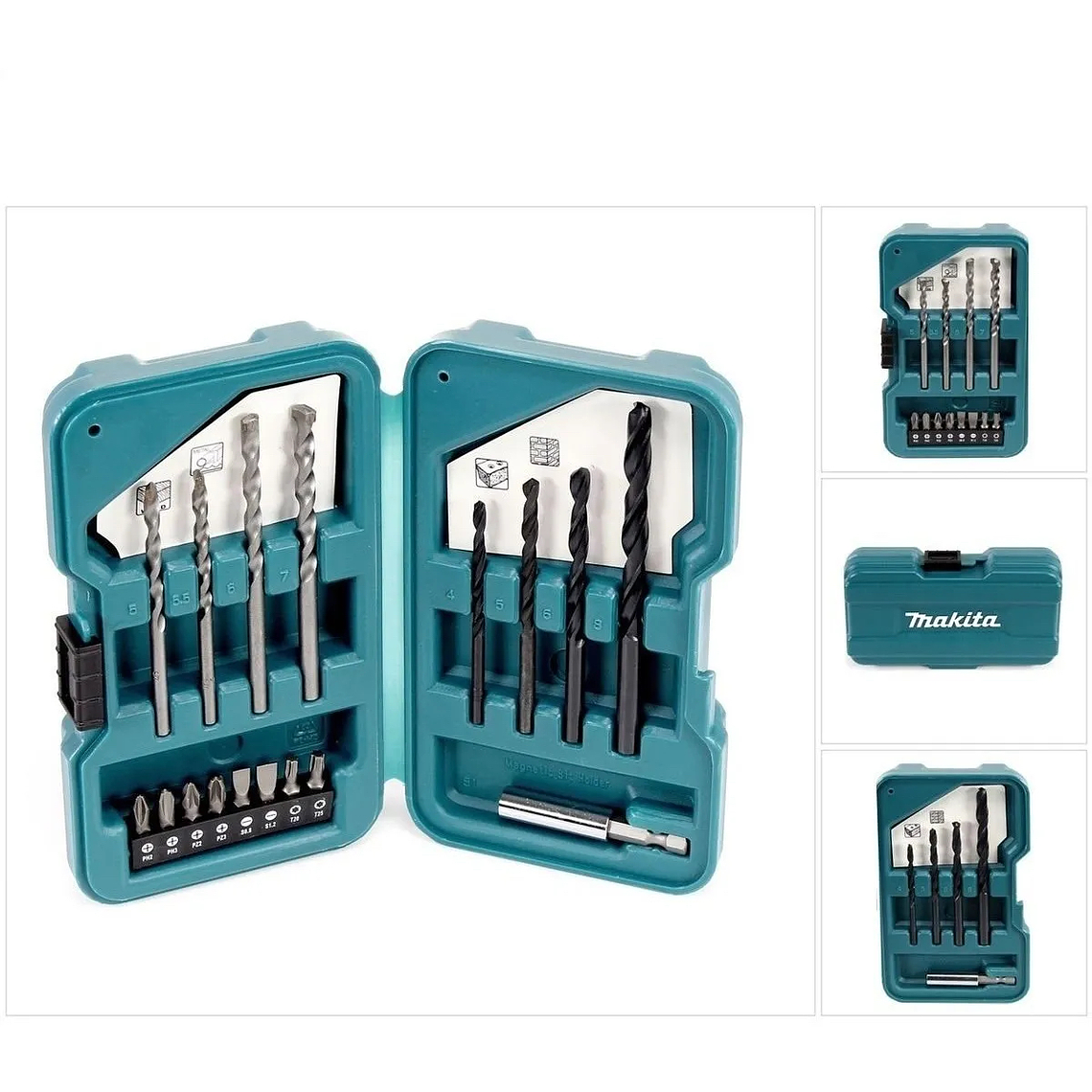 Set Puntas Brocas Madera Metal Concreto 17pcs Makita D-40216 2