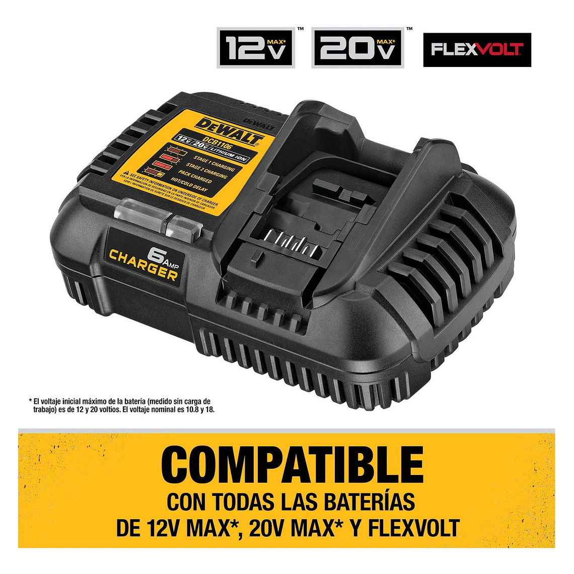 Cargador De Baterias 12v/20v Dewalt Dcb1106-b2 4