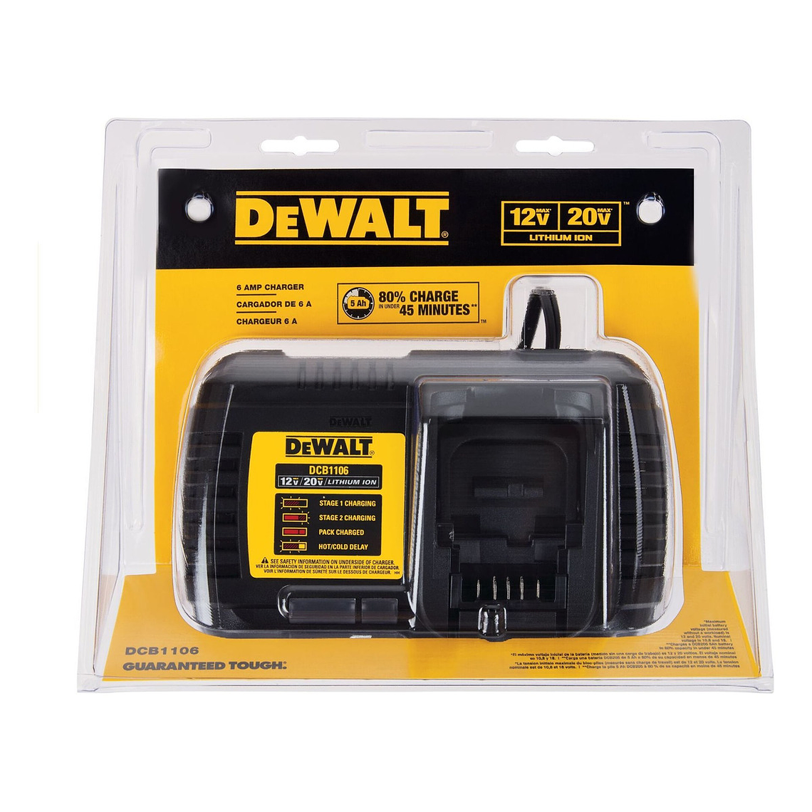 Cargador De Baterias 12v/20v Dewalt Dcb1106-b2 5