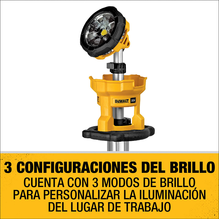 Foco Led Trípode 20v Sin Batería Dewalt Dcl079b 4