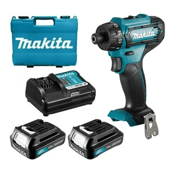 Taladro Atorn. Inalámbrico 12vmax 1/4  Cxt Makita Df033dwye 1