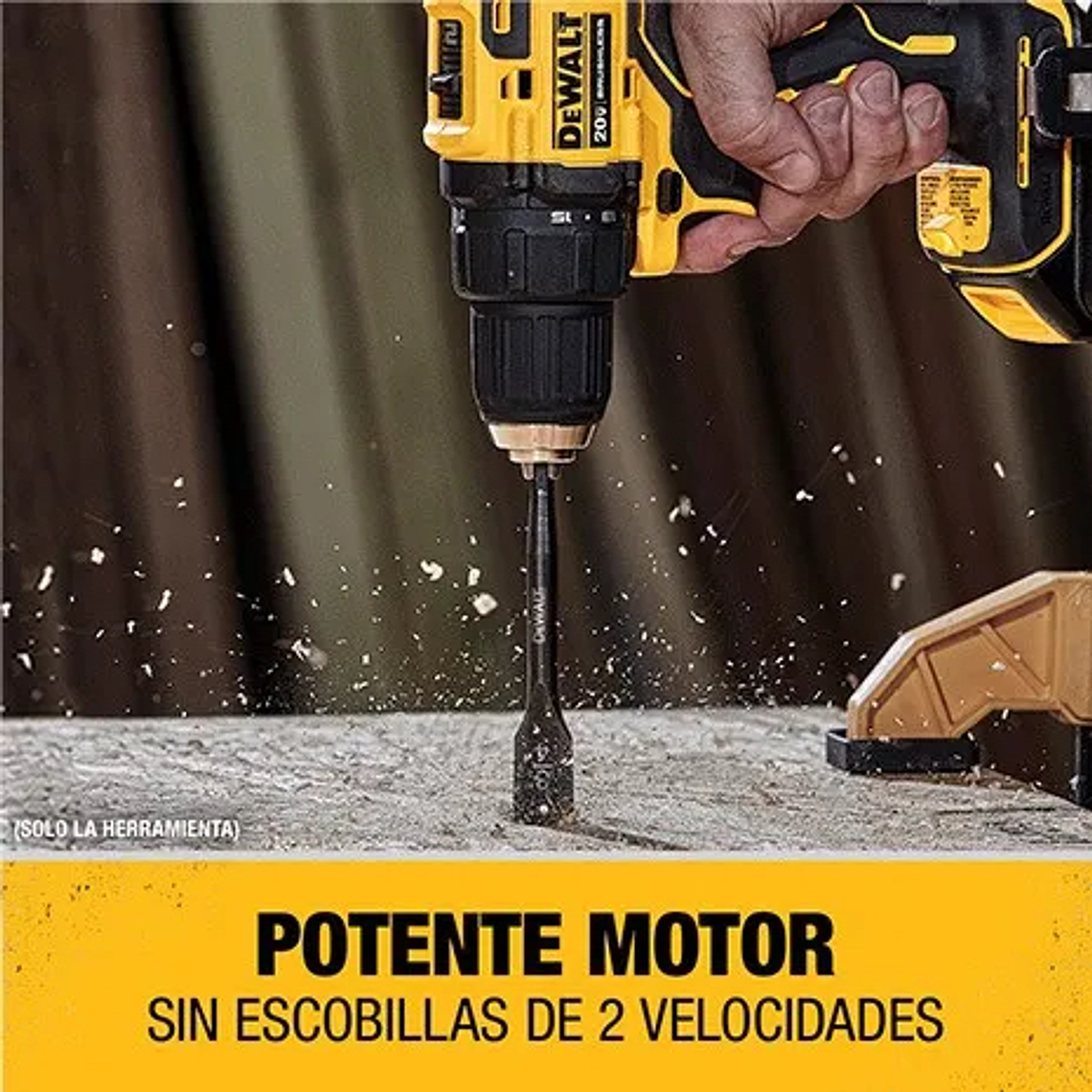 Taladro Atornillador Atomic 20v + 2 Bat Dewalt Dcd708d2-b2 7