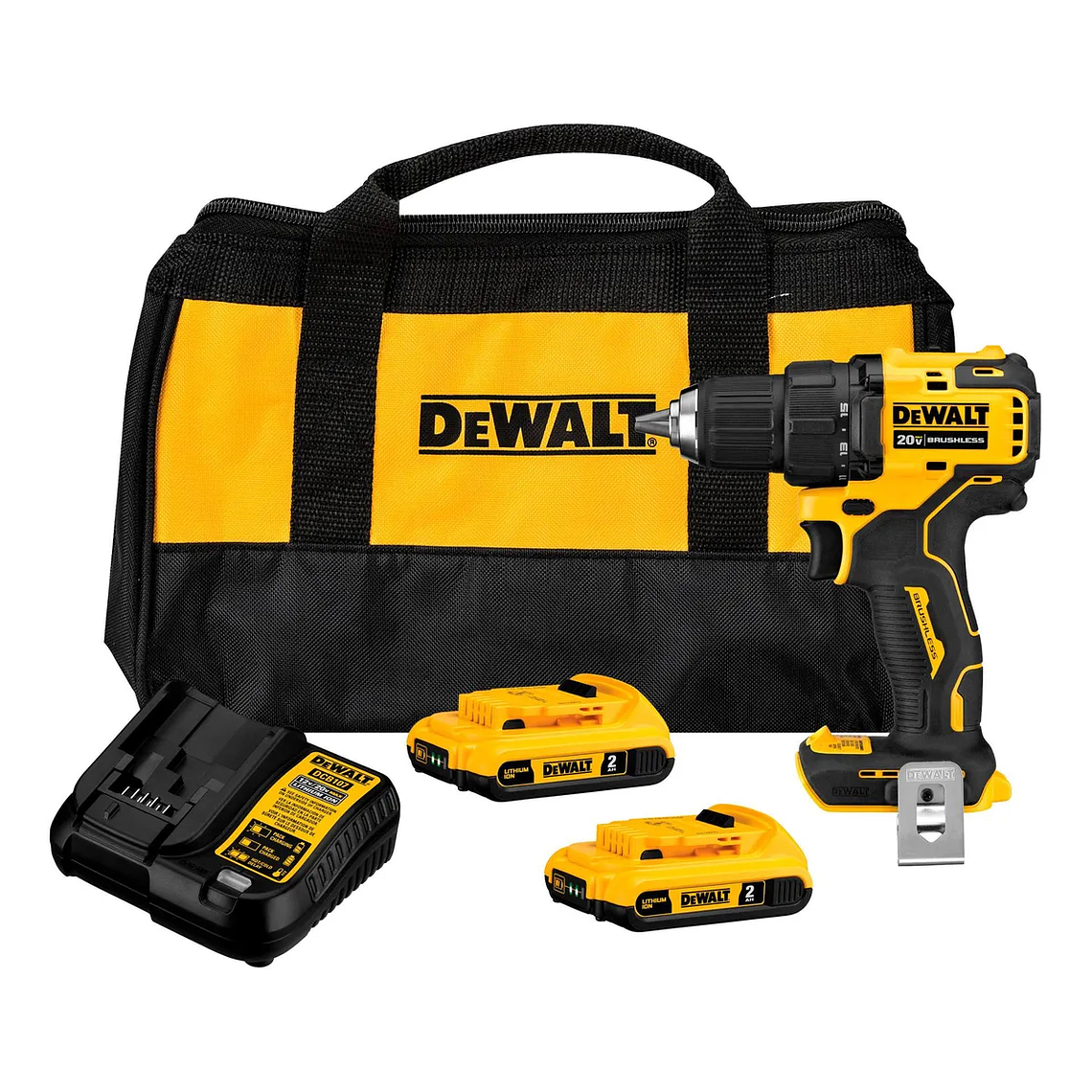 Taladro Atornillador Atomic 20v + 2 Bat Dewalt Dcd708d2-b2 1