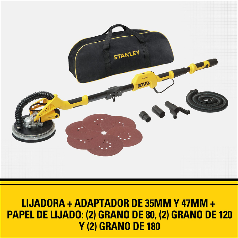 Lijadora De Pared Y Techo 750w Stanley Sw75-b2c 4
