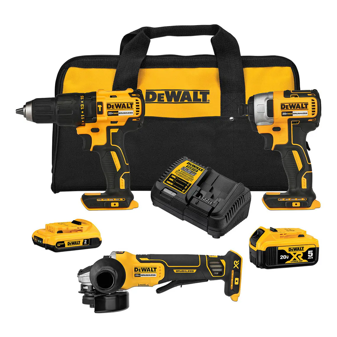 Kit Herramientas 20v + Accesorios Dewalt Dck332d1p1-b2 2