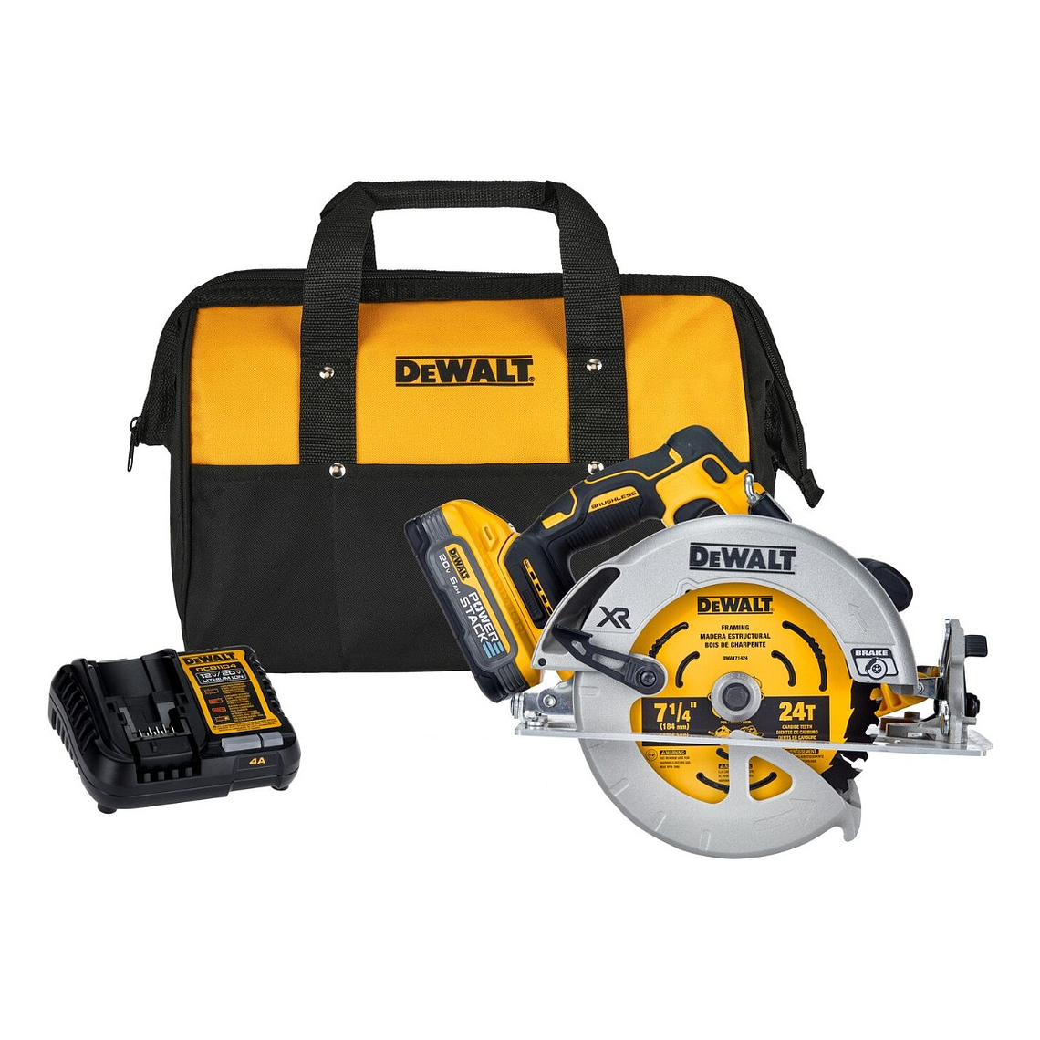 Sierra Circular 7-1/4 20v XR 1 Bat 5ah Dewalt DCS570H1 1