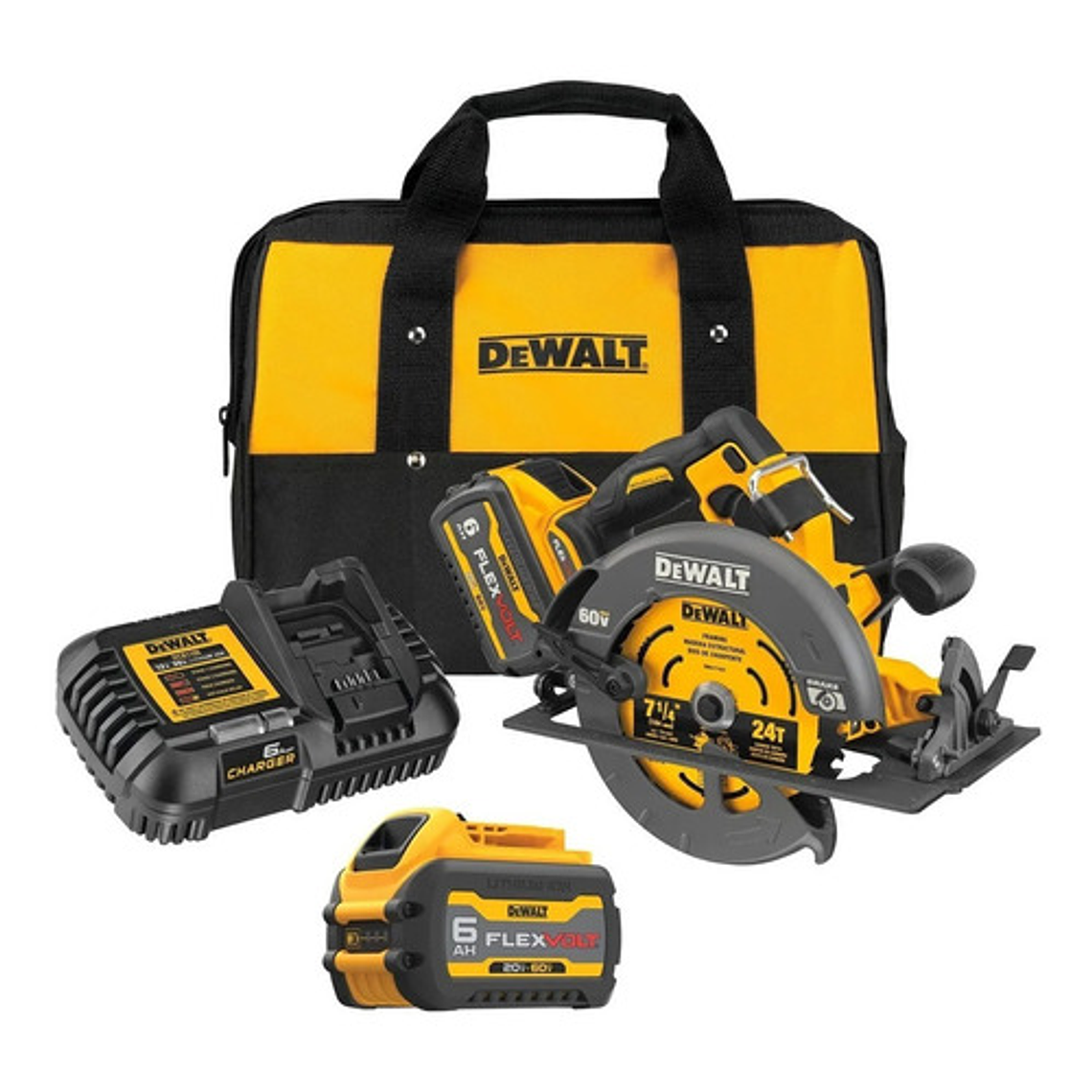 Kit Sierra Circular 7 1/4 + 2b +1c + Accs Dewalt Dcs578t2-b2 1