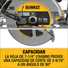 Sierra Circular 7-1/4 20v XR 1 Bat 5ah Dewalt DCS570H1 6