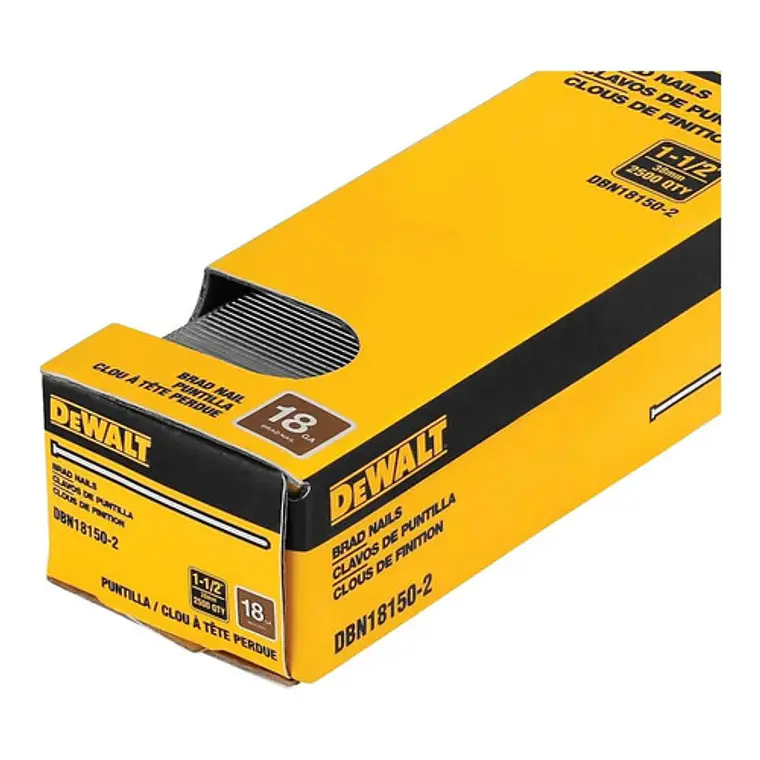 2 Cajas De 2500 Clavos Puntilla 18ga 1-1/2 Dewalt Dbn18150-2 4