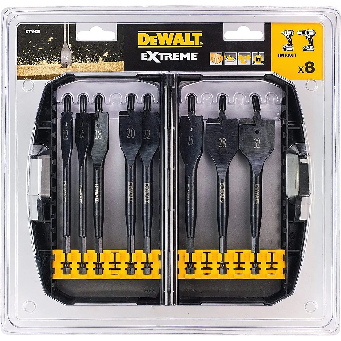 Juego De Brocas De Paleta 8 Piezas Dewalt Dt7943b-qz 3