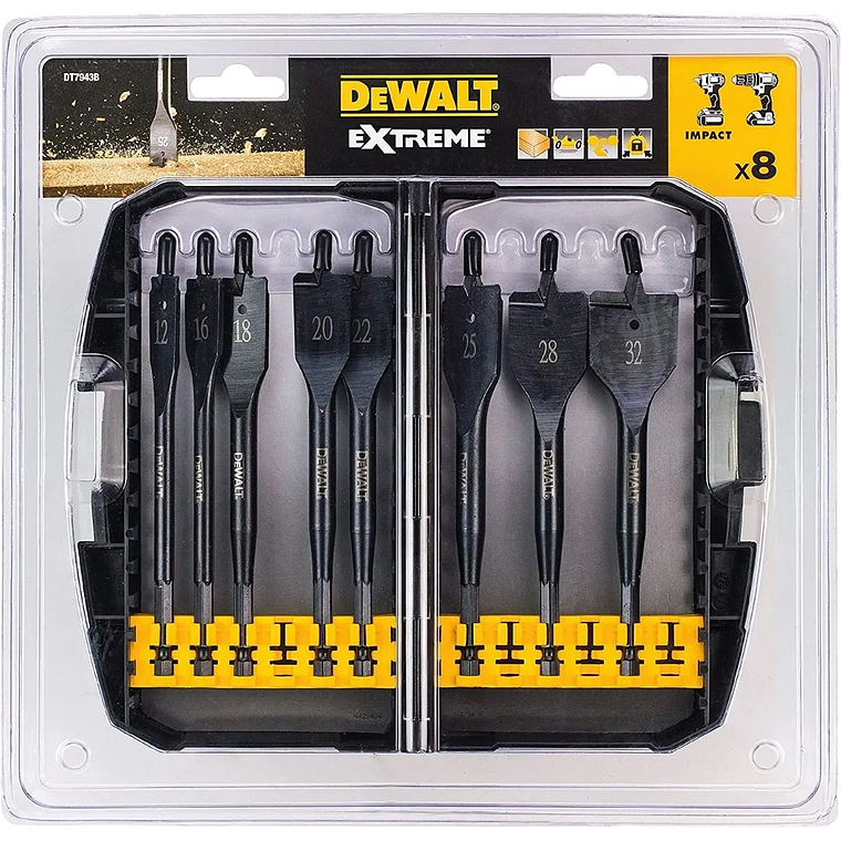 Juego De Brocas De Paleta 8 Piezas Dewalt Dt7943b-qz 3