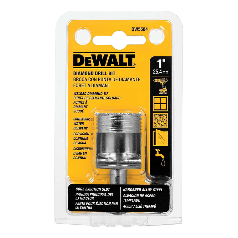 Broca Para Porcelanato 25.4mm Dewalt Dw5584 2