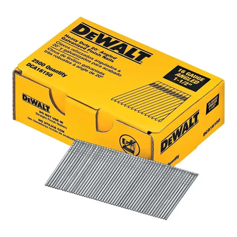 Caja De 2500 Clavos Reforzados 1-1/2 16ga Dewalt Dca16150 1