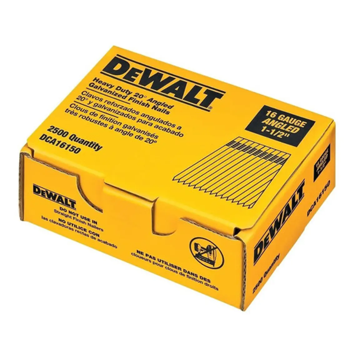 Caja De 2500 Clavos Reforzados 1-1/2 16ga Dewalt Dca16150 3