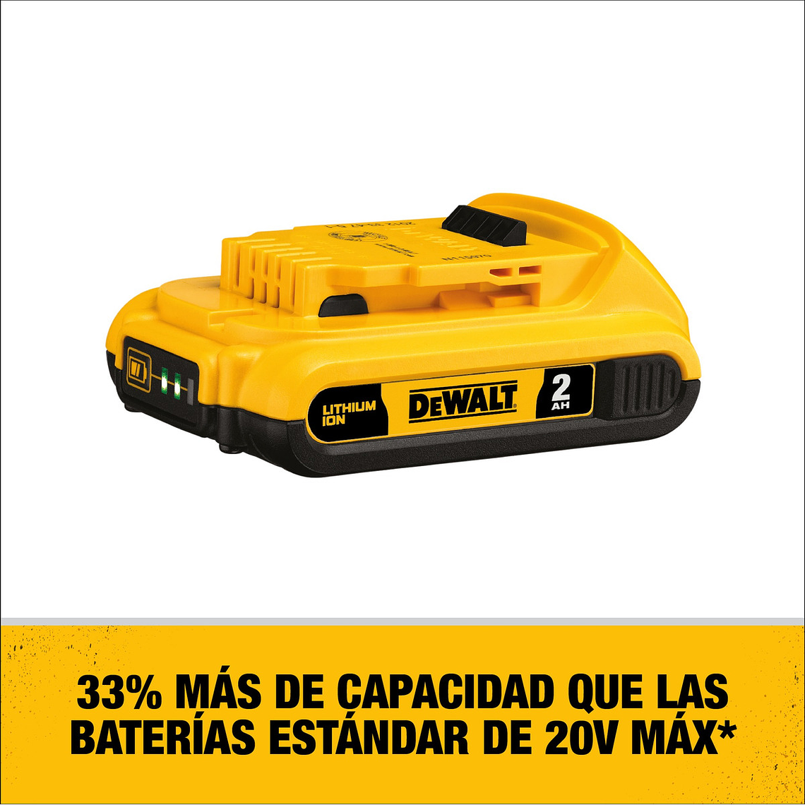 Taladro Percutor Atomic 1/2' 20v + 2 Bat Dewalt Dcd709d2-b2 7