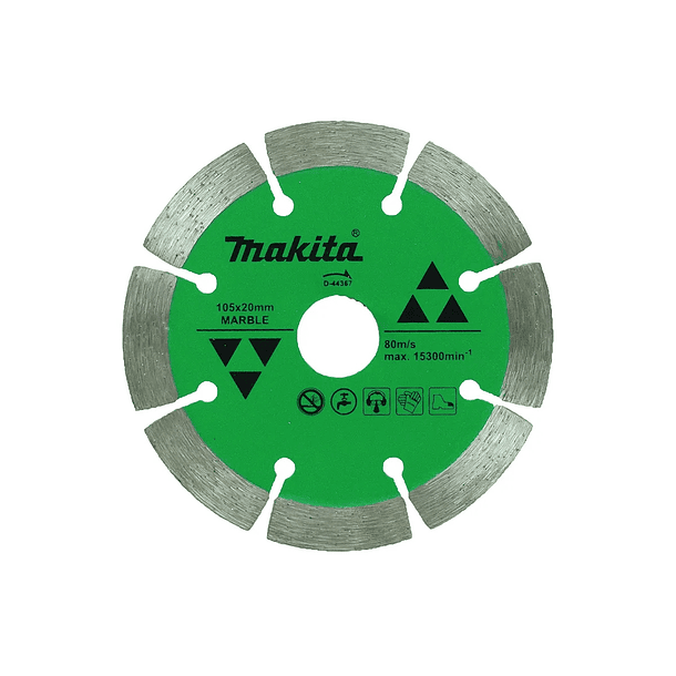Disco Diamantado Corte Mármol 105x20mm Húmedo Makita D-44367 3