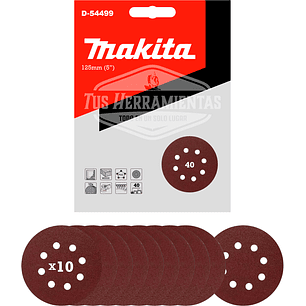 Discos Lija Velcro (10u) 125mm (5