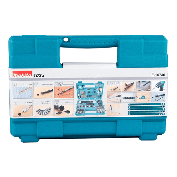 Set Juego De Puntas Y Accesorios Makita 102 Piezas E-10730 4