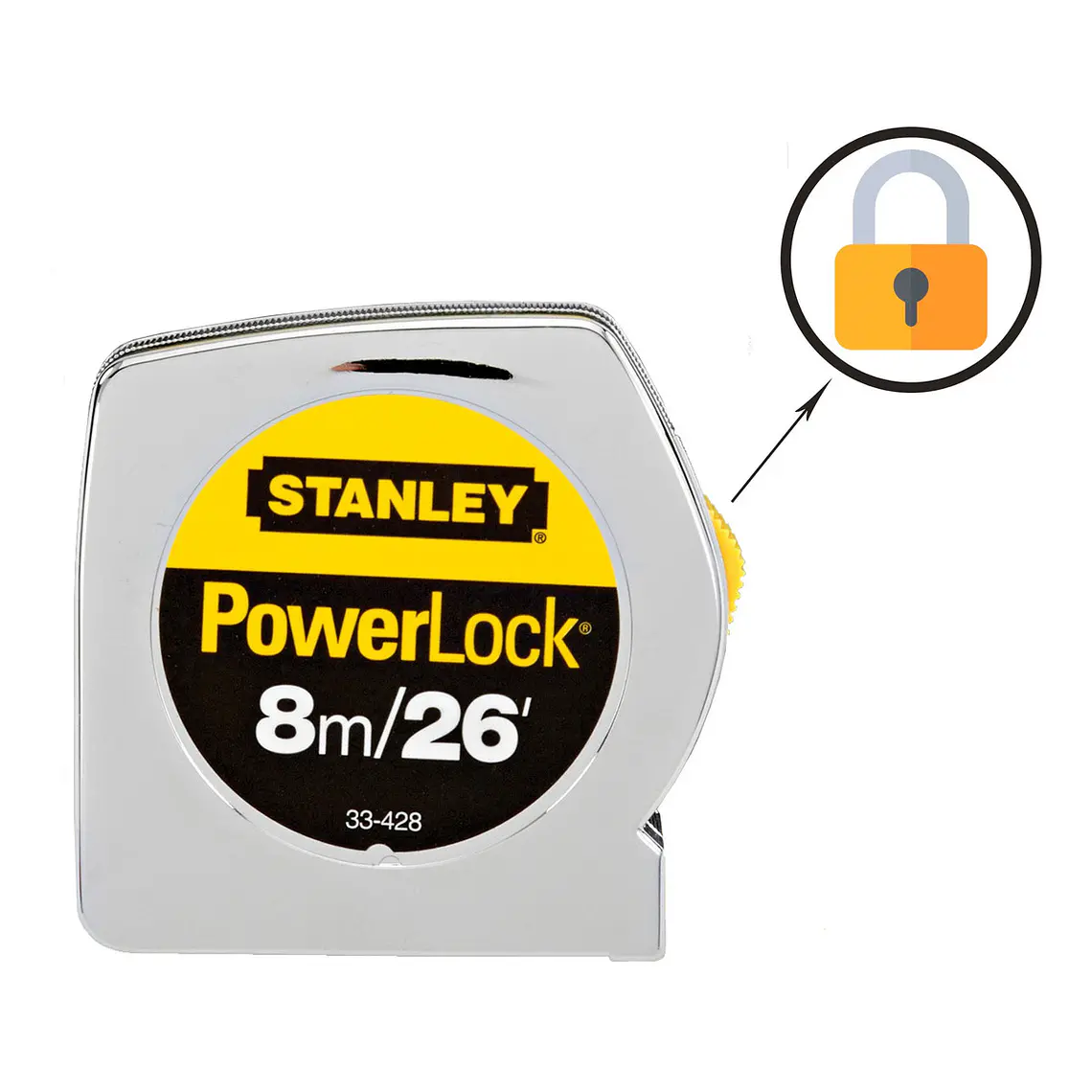 Huincha De Medir 8m/26' Sensor Hcs Stanley 33-428ht 3