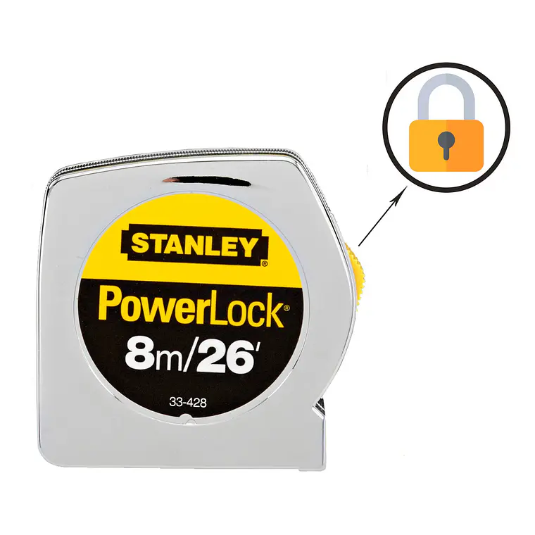 Huincha De Medir 8m/26' Sensor Hcs Stanley 33-428ht 3